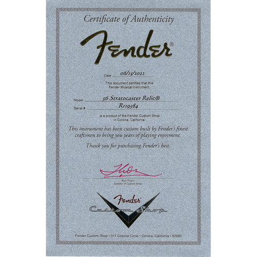 Fender Custom Shop '56 Stratocaster Electric Guitar, Heavy Relic Maple, Dakota Red