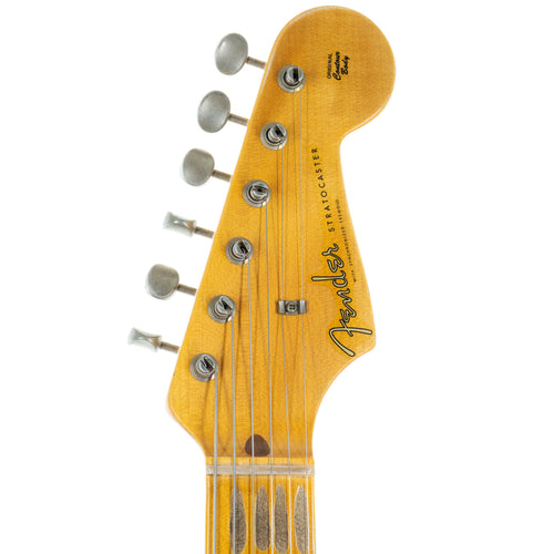 Fender Custom Shop '57 Stratocaster Electric Guitar Relic, Faded Aged Daphne Blue