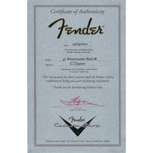 Fender Custom Shop '57 Stratocaster Electric Guitar Relic, Wide Fade 2-Color Sunburst