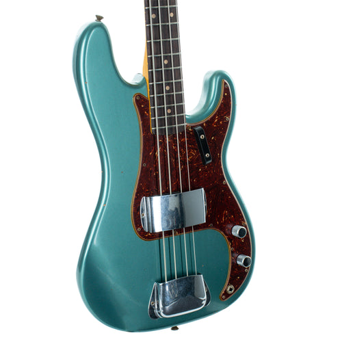 Fender Custom Shop '60 Precision Bass Guitar, Rosewood, Journeyman Relic, Sherwood Green Metallic