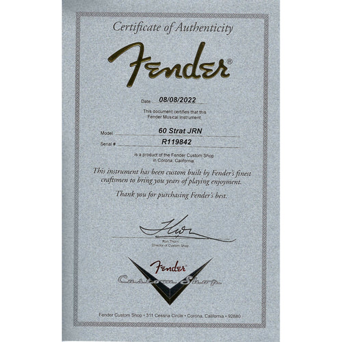 2022 Fender Custom Shop '60 Stratocaster Electric Guitar, Rosewood, Journeyman Relic, Dirty Vintage Blonde