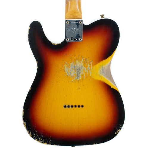 Fender Custom Shop '60 Telecaster Custom Electric Guitar Heavy Relic, Chocolate 3-Color Sunburst
