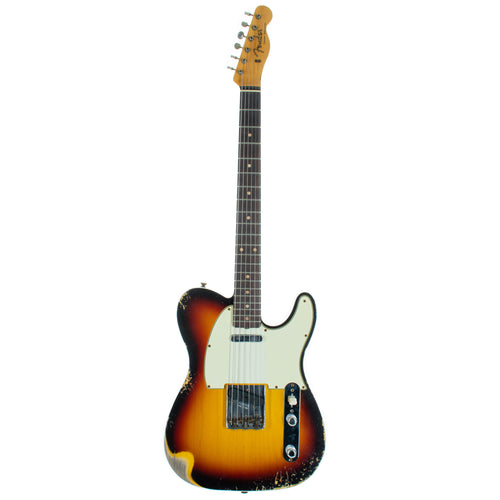 Fender Custom Shop '60 Telecaster Custom Electric Guitar Heavy Relic, Chocolate 3-Color Sunburst