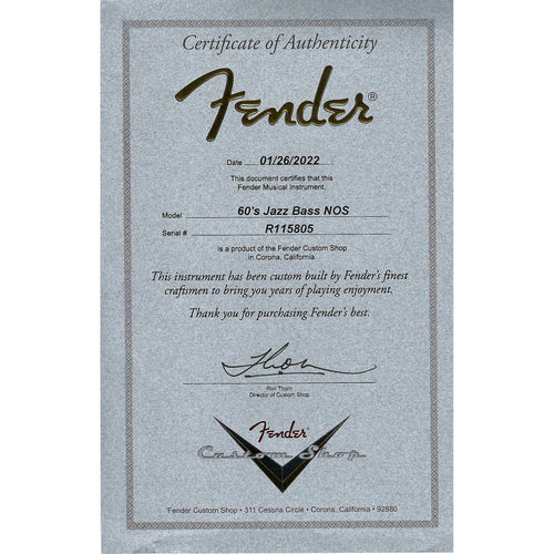 Fender Custom Shop '60s Jazz Bass NOS Rosewood, Faded Shell Pink