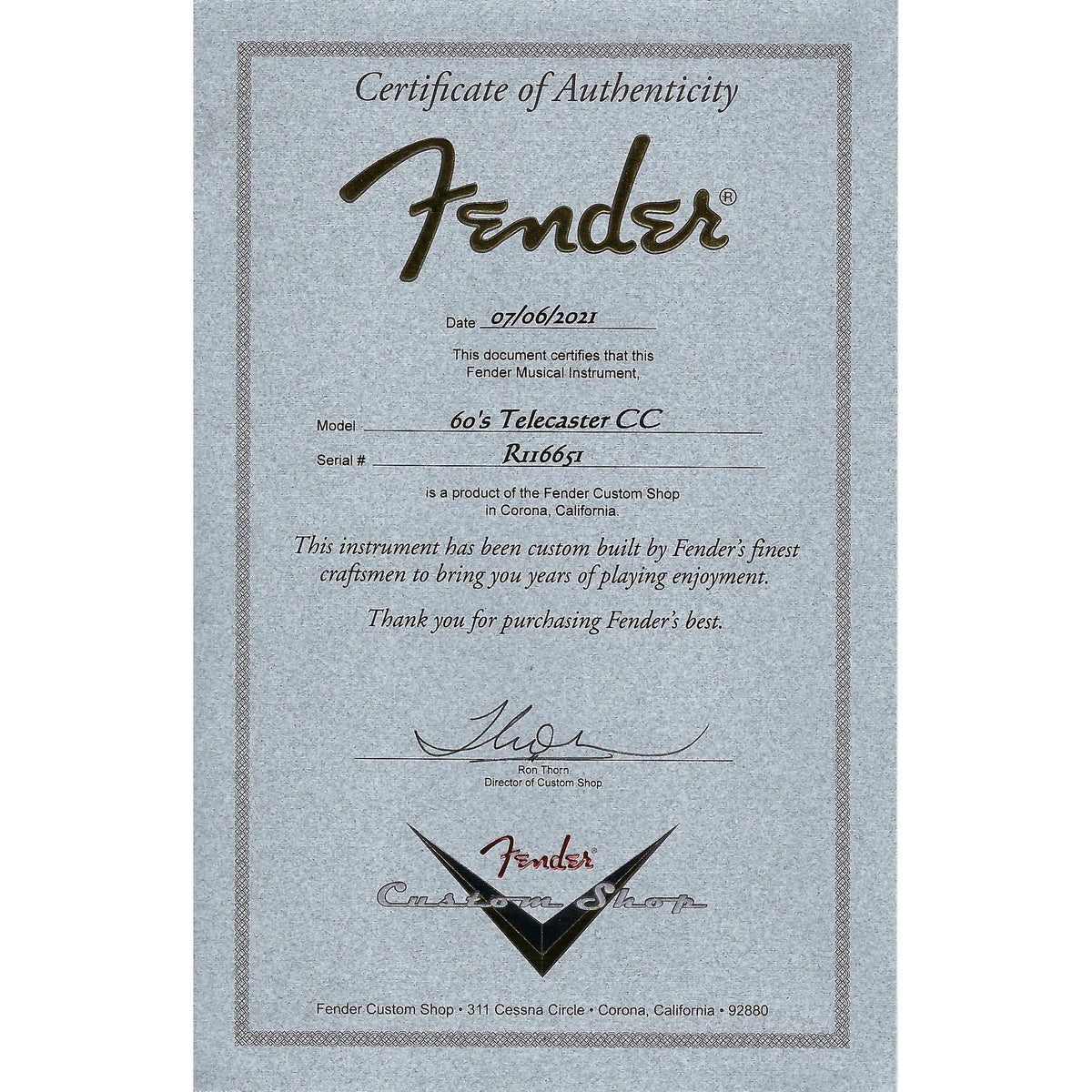 Fender Custom Shop '60s Telecaster Custom Closet Classic, Maple, Candy Tangerine