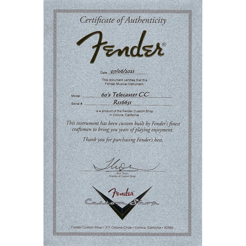 Fender Custom Shop '60s Telecaster Custom Closet Classic, Maple, Candy Tangerine