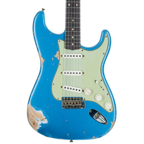 Fender Custom Shop '62 Stratocaster Electric Guitar, Heavy Relic, Lake Placid Blue