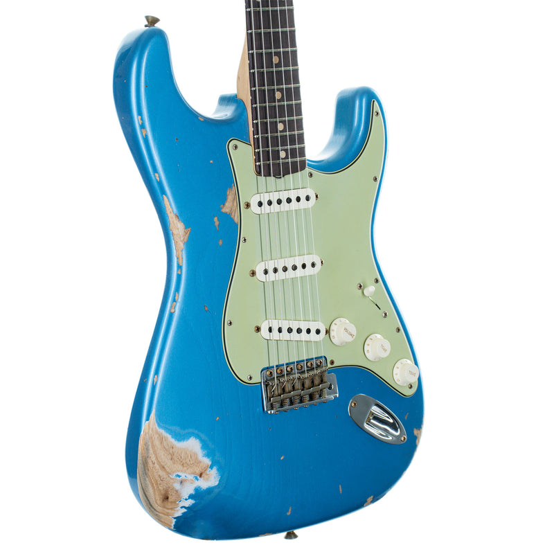 Fender Custom Shop '62 Stratocaster Electric Guitar, Heavy Relic, Lake Placid Blue