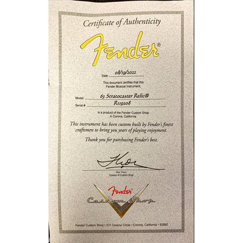 Fender Custom Shop '63 Stratocaster Hardtail Heavy Relic, Rosewood, Aged Olympic White