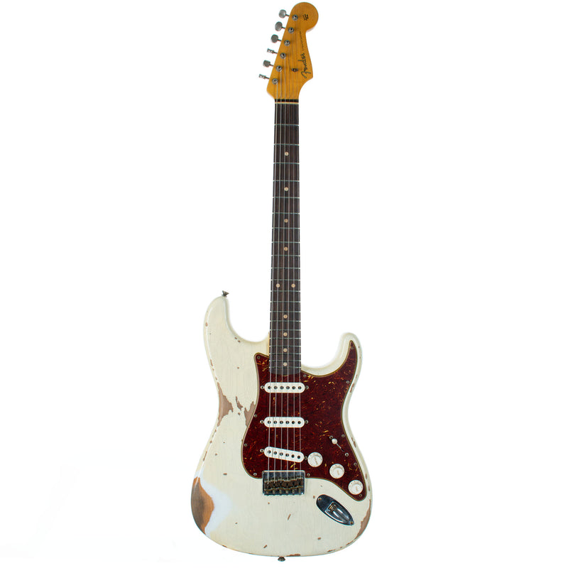 Fender Custom Shop '63 Stratocaster Hardtail Heavy Relic, Rosewood, Aged Olympic White