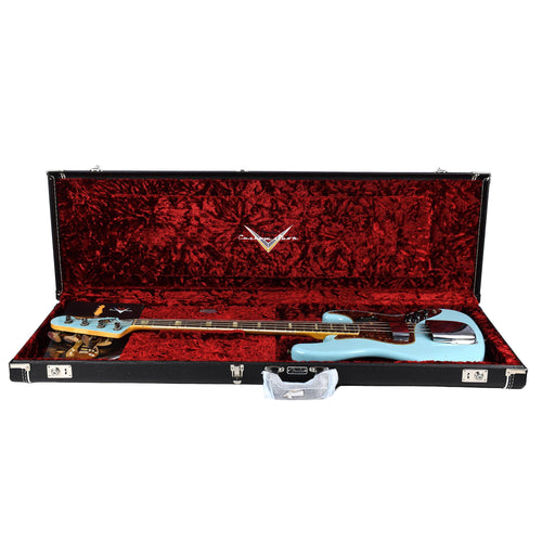 Fender Custom Shop '66 Jazz Bass Journeyman Relic Aged Daphne Blue