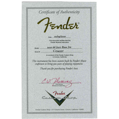 Fender Custom Shop '66 Jazz Bass Journeyman Relic Aged Daphne Blue