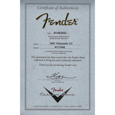 Fender Custom Shop '67 Telecaster Closet Classic Maple, Daphne Blue