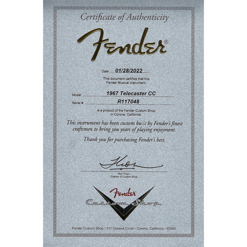 Fender Custom Shop '67 Telecaster Closet Classic Maple, Daphne Blue