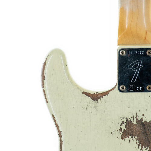 Fender Custom Shop 1969 Stratocaster Heavy Relic Guitar, Vintage White, Maple