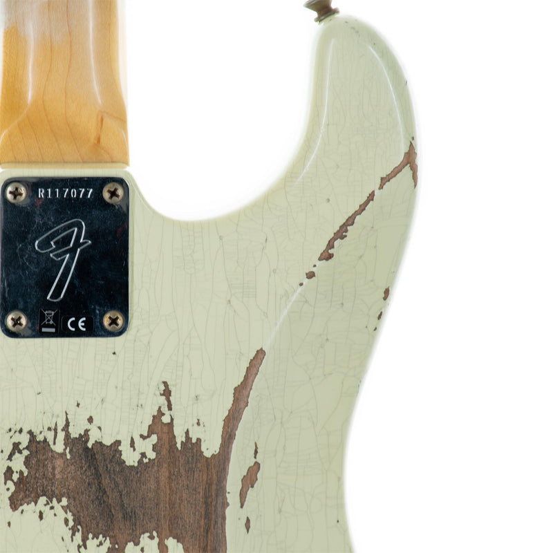Fender Custom Shop 1969 Stratocaster Heavy Relic Guitar, Vintage White, Maple