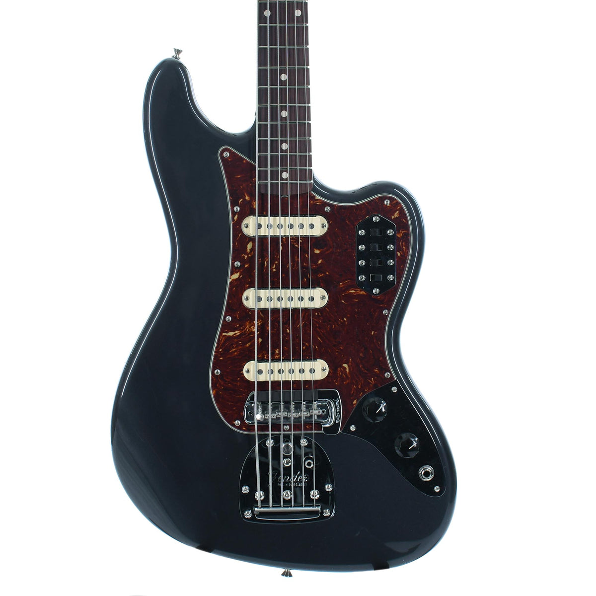 Fender Custom Shop Bass VI Rosewood, Aged Charcoal Frost Metallic
