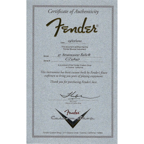 Fender Custom Shop Limited Edition '57 Stratocaster Relic Aged, Tahitian Coral