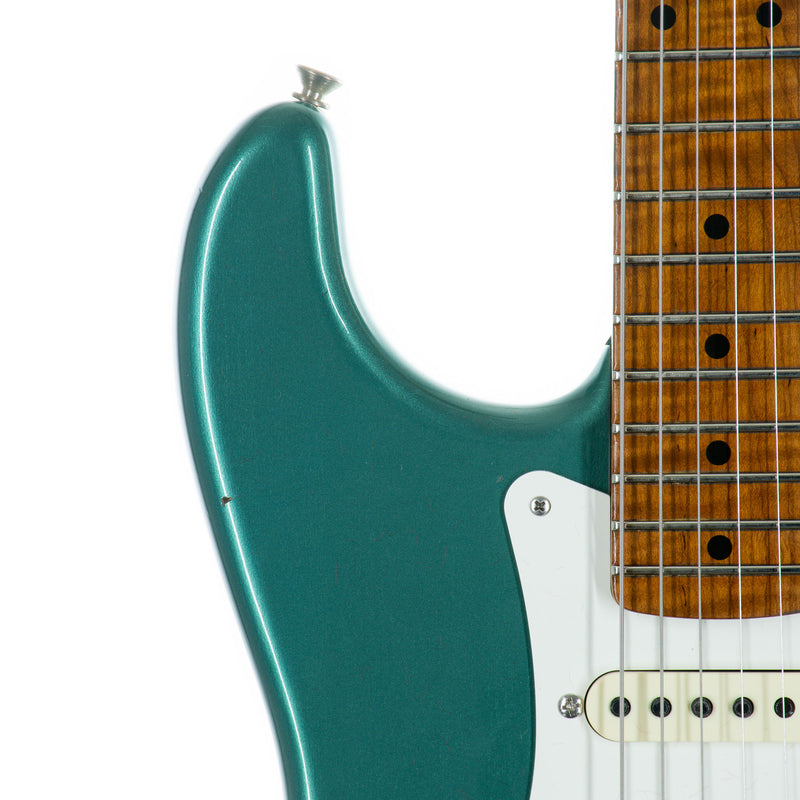 Fender Custom Shop Limited Edition '58 Stratocaster Journeyman Closet Classic Electric Guitar, Aged Sherwood, Green Metallic
