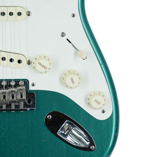 Fender Custom Shop Limited Edition '58 Stratocaster Journeyman Closet Classic Electric Guitar, Aged Sherwood, Green Metallic