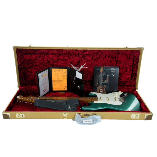 Fender Custom Shop Limited Edition '58 Stratocaster Journeyman Closet Classic Electric Guitar, Aged Sherwood, Green Metallic