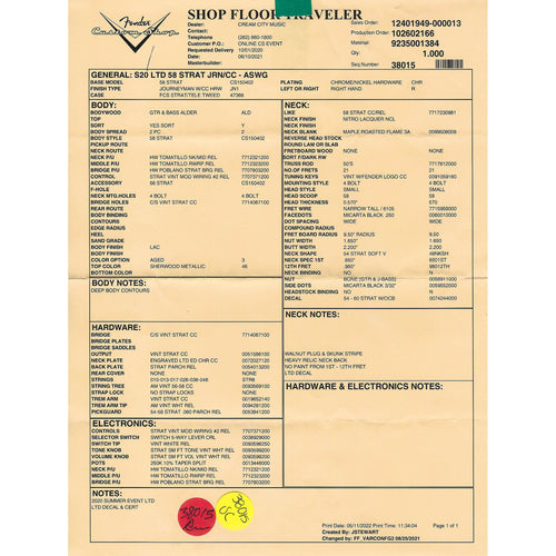 Fender Custom Shop Limited Edition '58 Stratocaster Journeyman Closet Classic Electric Guitar, Aged Sherwood, Green Metallic