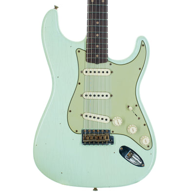 Fender Custom Shop Limited Edition '60 Stratocaster Electric Guitar, Journeyman Relic, Faded Aged Surf Green