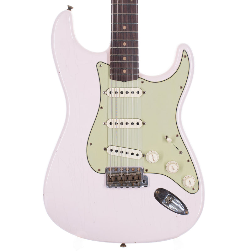 Fender Custom Shop Limited Edition '60 Stratocaster Journeyman Relic Electric Guitar, Super Faded Aged Shell Pink
