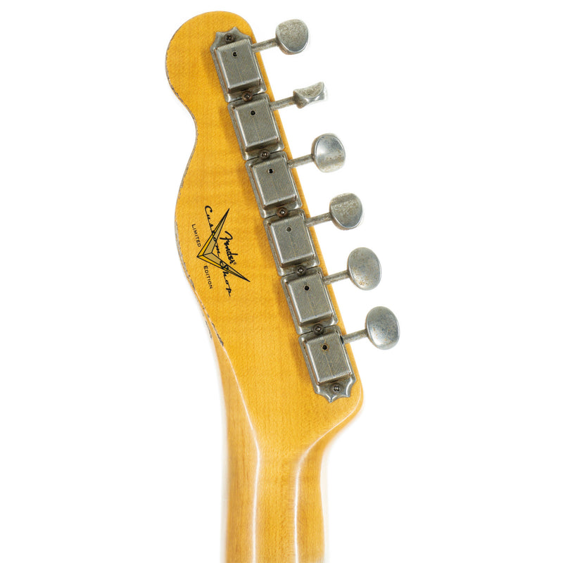 Fender Custom Shop Limited Edition '60 Telecaster Custom Electric Guitar, Heavy Relic, Aged Candy Apple Red Over 3-Color Sunburst