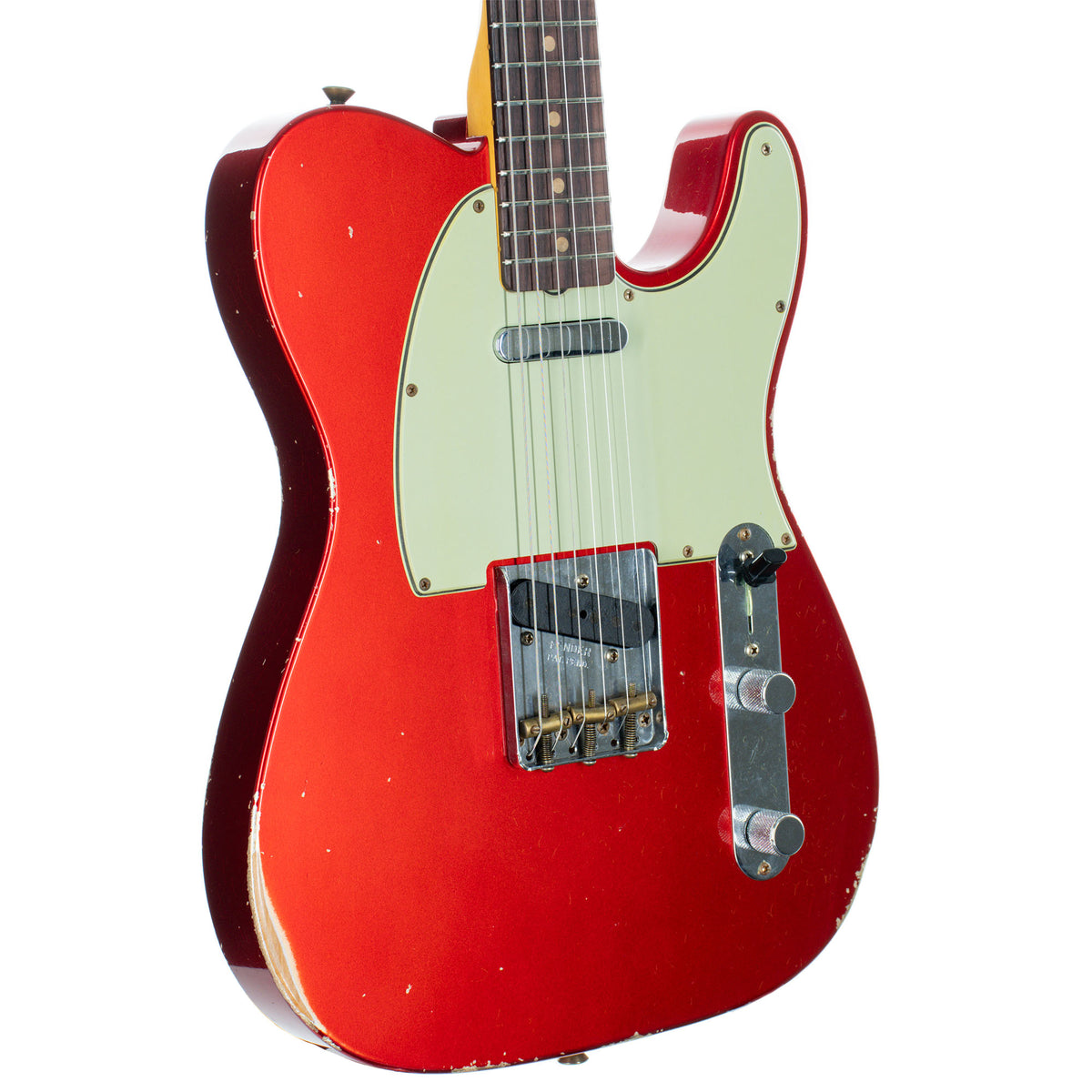 Fender Custom Shop Limited Edition '61 Telecaster Electric Guitar, Relic, Aged Candy Apple Red