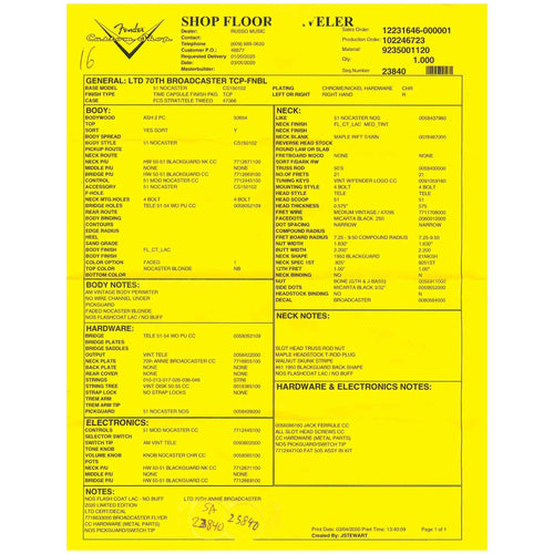 Fender Custom Shop Limited Edition 70th Anniversary Broadcaster Faded Nocaster Blonde