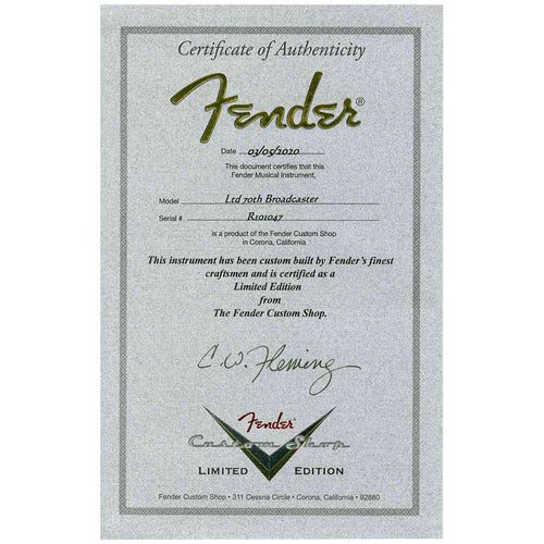 Fender Custom Shop Limited Edition 70th Anniversary Broadcaster Faded Nocaster Blonde