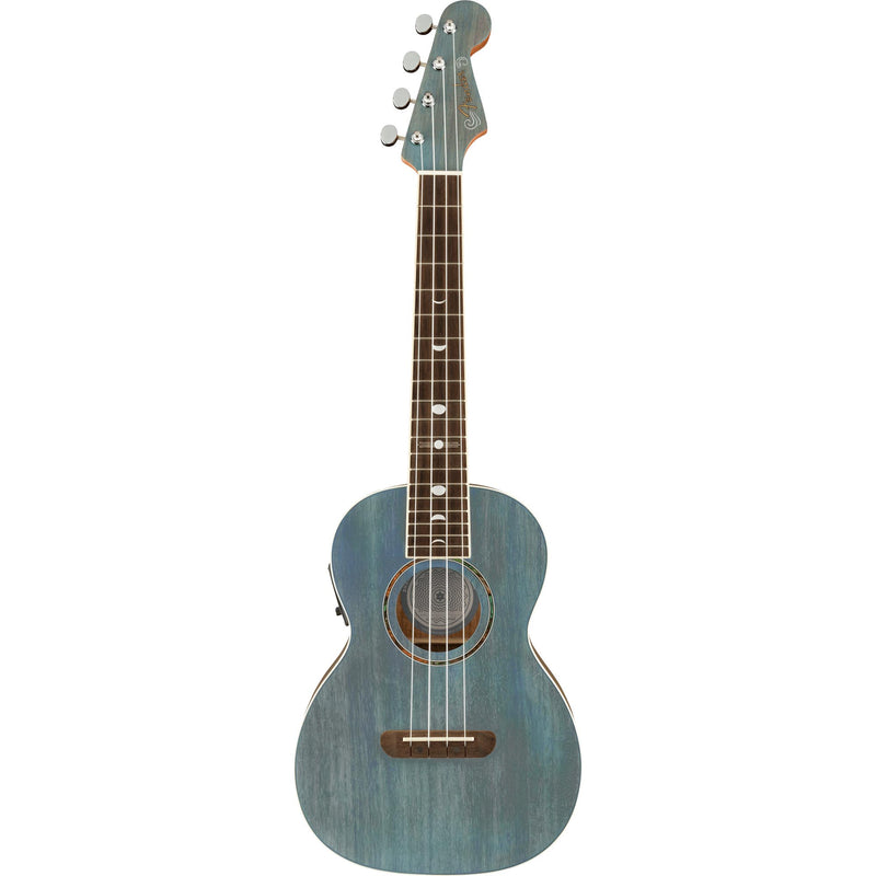 Fender Dhani Harrison Uke Walnut, Turquoise