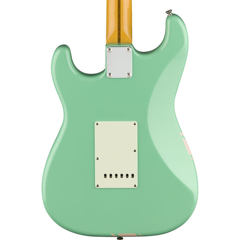 Fender FSR Traditional 50S Strat - Maple - Surf Green With Shell Pink Stripes