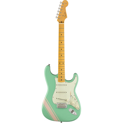 Fender FSR Traditional 50S Strat - Maple - Surf Green With Shell Pink Stripes