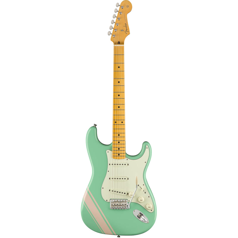 Fender FSR Traditional 50S Strat - Maple - Surf Green With Shell Pink Stripes