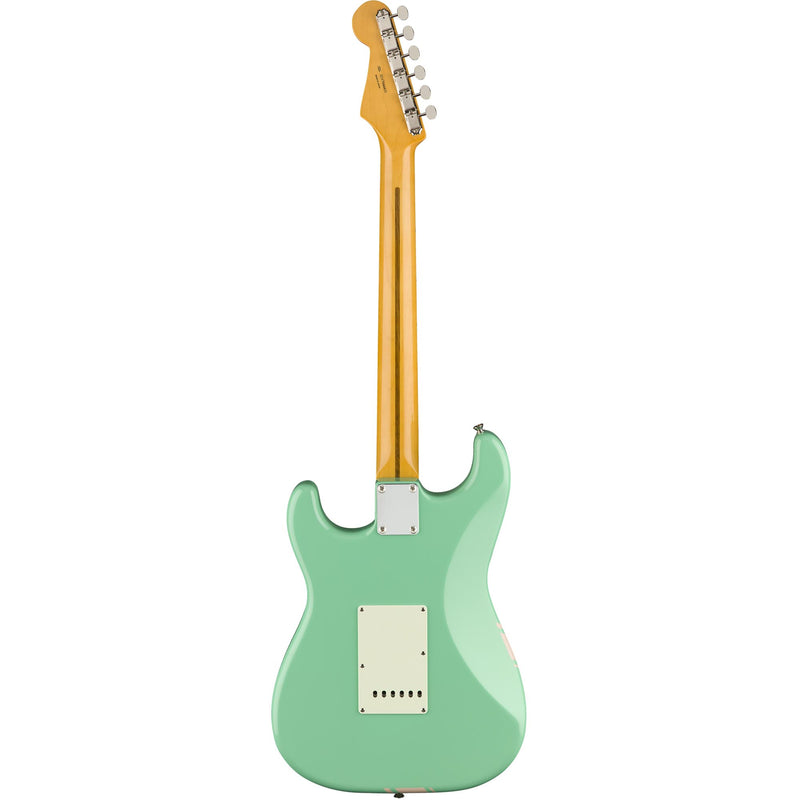 Fender FSR Traditional 50S Strat - Maple - Surf Green With Shell Pink Stripes