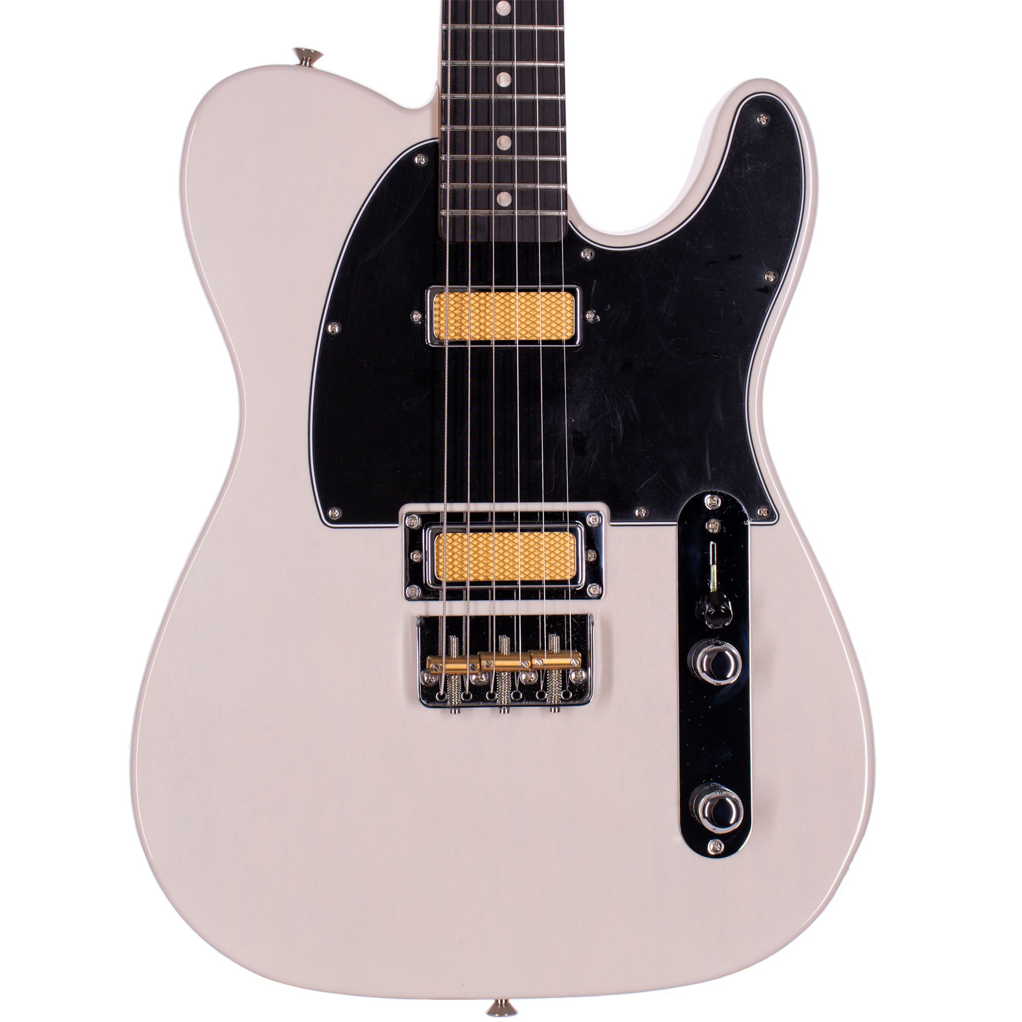 Fender Gold Foil Telecaster Electric Guitar, Ebony, White Blonde