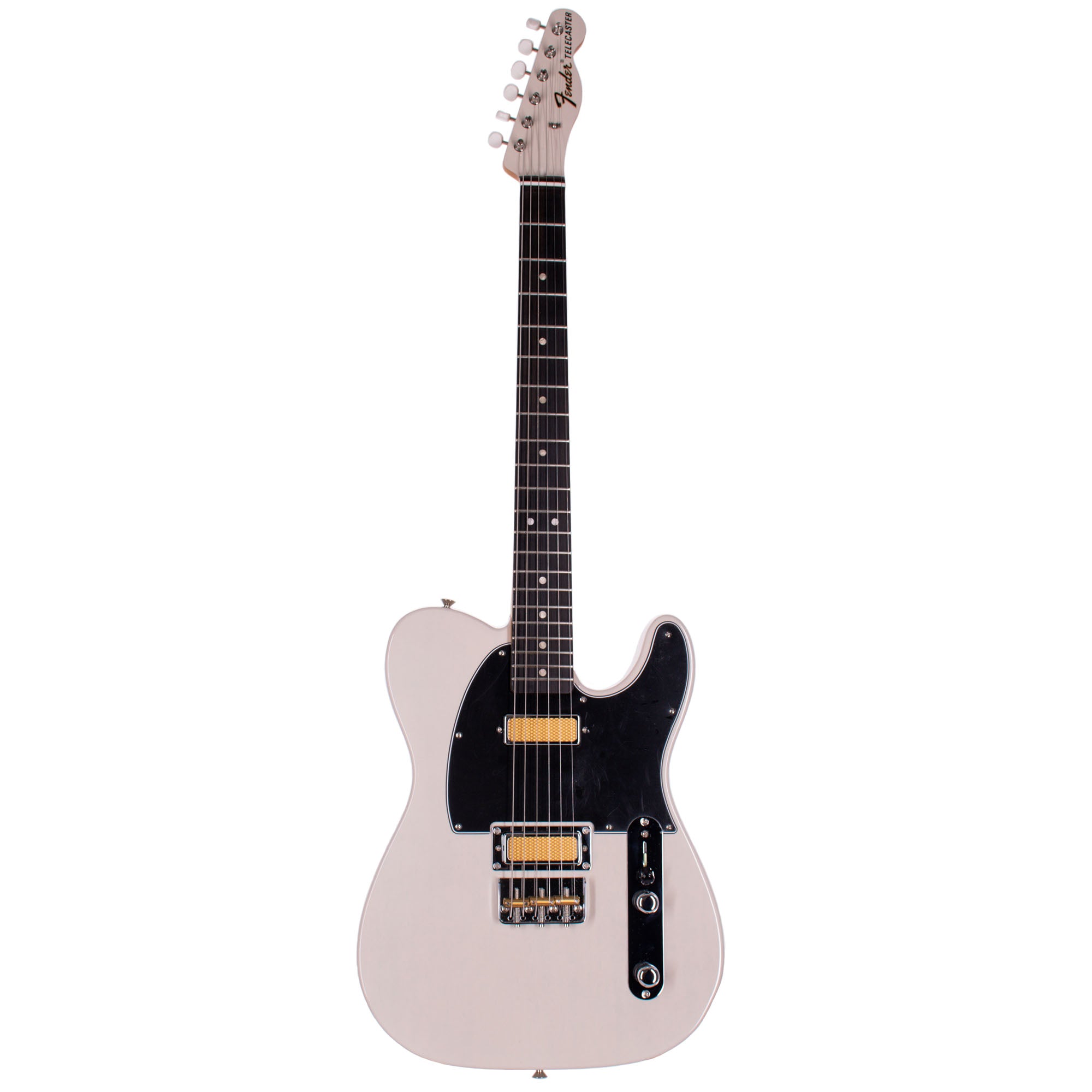 ギター Fender Gold Foil Telecaster, Ebony Fender Gold Foil Telecaster Electric Guitar, Ebony, White Blonde
