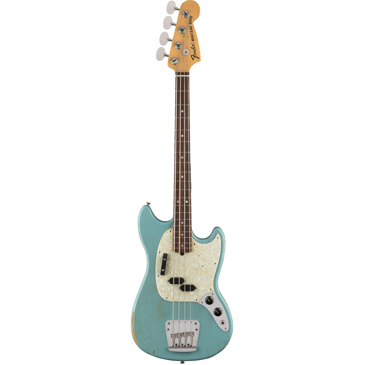 Fender JMJ Mustang Bass - Rosewood Fingerboard - Faded Daphne Blue