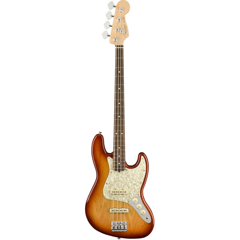 Fender Limited Edition American Professional Light Ash Jazz Bass, Rosewood, Sienna Sunburst
