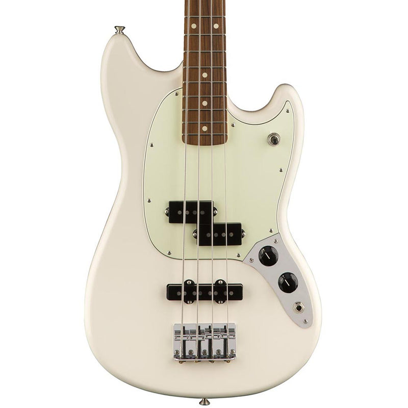 Fender Mustang Bass PJ Pau Ferro Fingerboard Olympic White