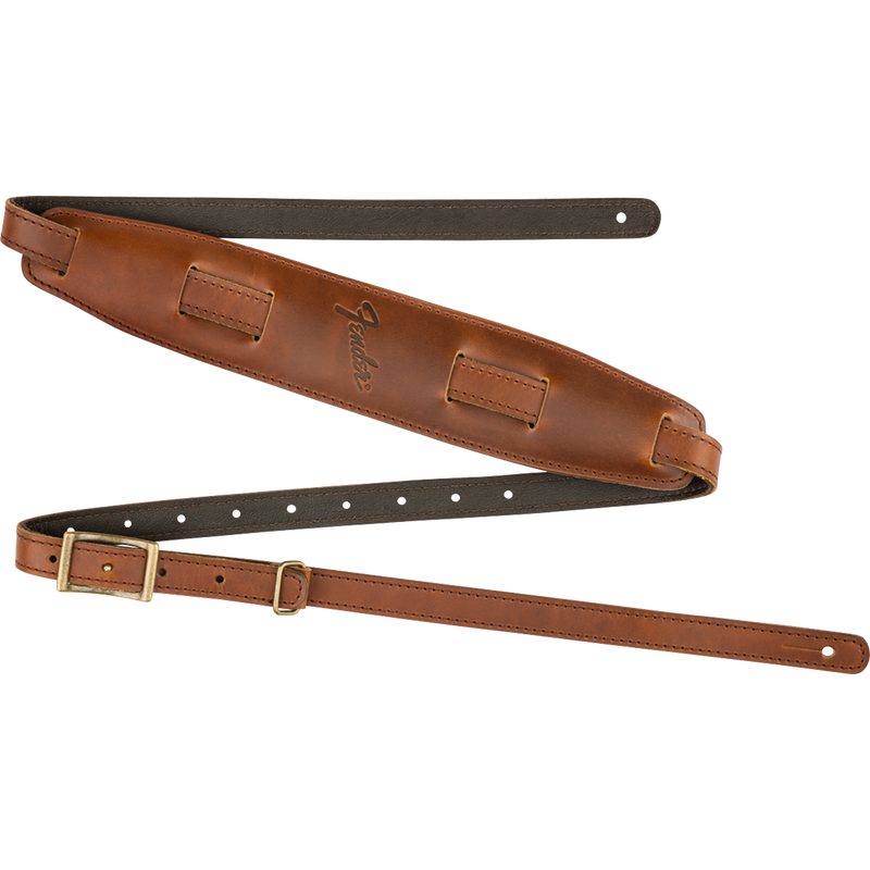 Fender Mustang Vintage Saddle Strap Long, Cognac