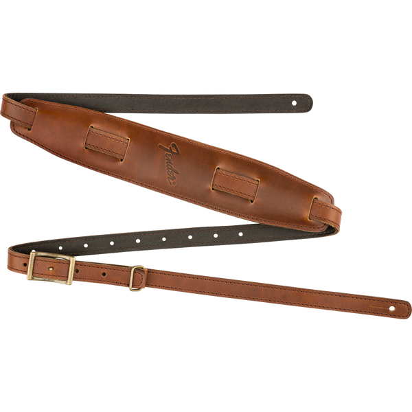 Fender Mustang Vintage Saddle Strap Long Cognac