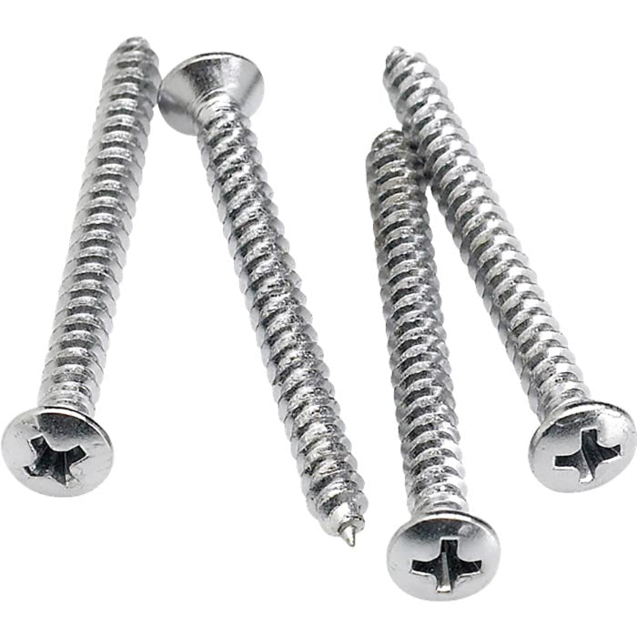 Fender Neck Mounting Screws, Chrome, Package Of 4