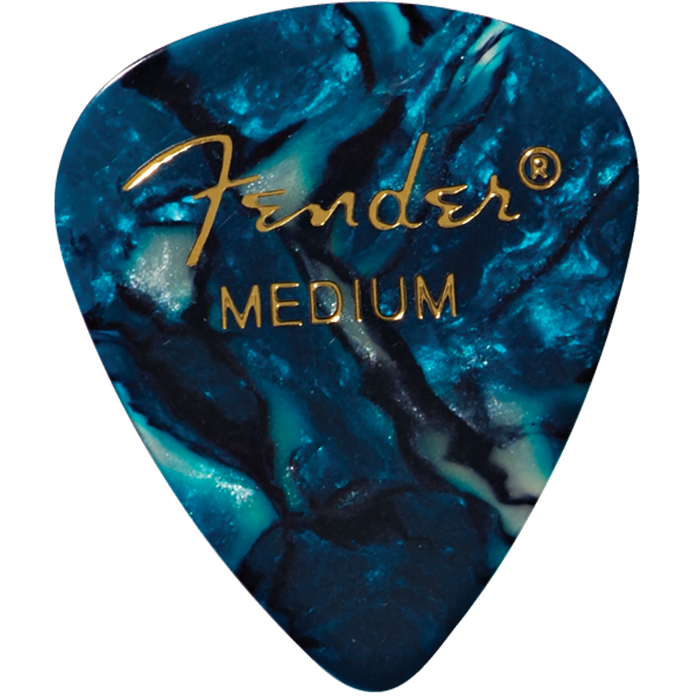 Fender Ocean Turquoise Picks 12 Pack Medium
