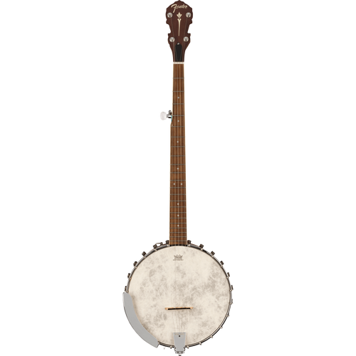 Fender PB-180E Banjo With Bag, Walnut, Natural