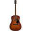 Fender PD-220E Dreadnought Acoustic Guitar With Case, All Mahogany, Ovangkol, Aged Cognac Burst