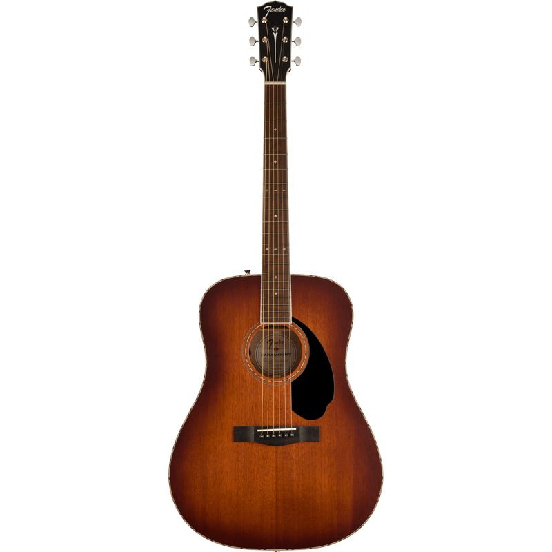 Fender PD-220E Dreadnought Acoustic Guitar With Case, All Mahogany, Ovangkol, Aged Cognac Burst
