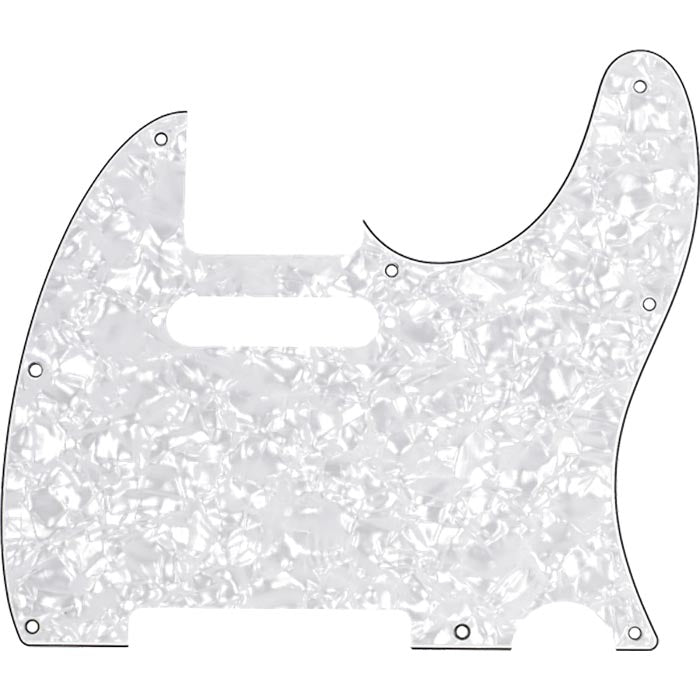 Fender Pickguard, Tele, 8 Hole Mount, 4-Ply, White Pearl